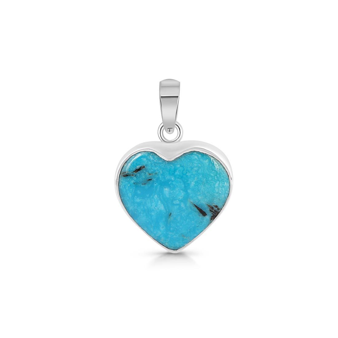 Premium Turquoise Heart Pendant - Sagacia Jewelry (TRQ-P-27)