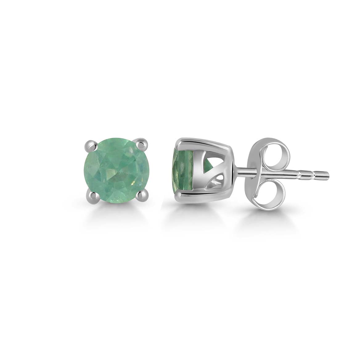 Premium Green Kyanite Stud Earrings - Elegant & Authentic (KYN-SE-1023-G)
