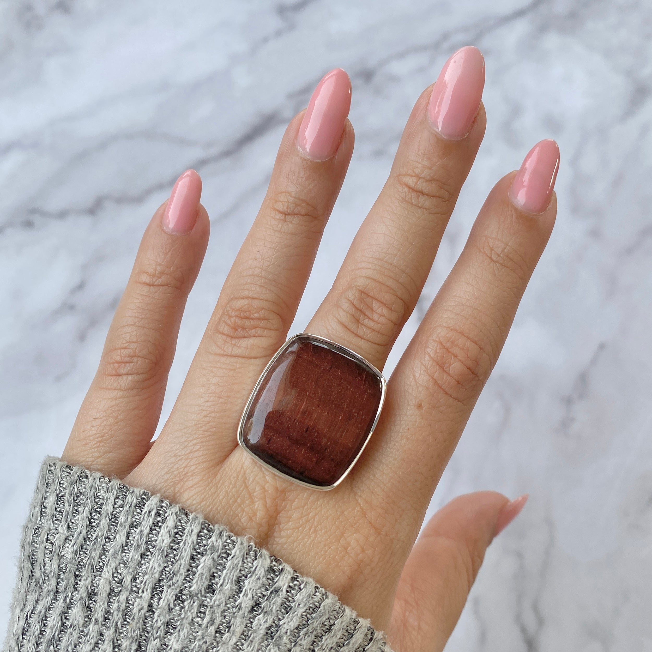 Premium Red Tiger Eye Adjustable Ring - Authentic Sagacia Jewelry (RTE-R-15)