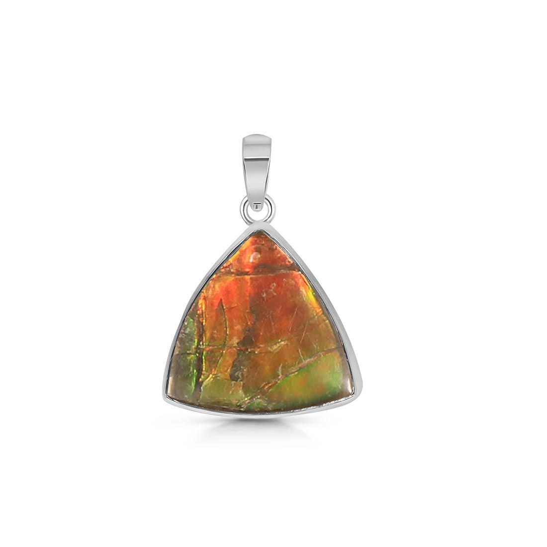 Premium Ammolite Pendant - AML-P-19 | Authentic Sterling Silver Jewelry