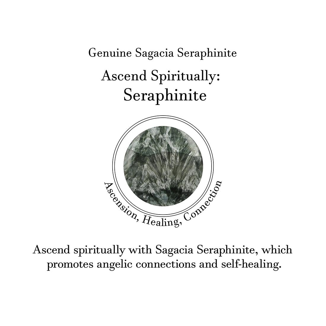 Premium Seraphinite Statement Pendant - Elegant 925 Sterling Silver