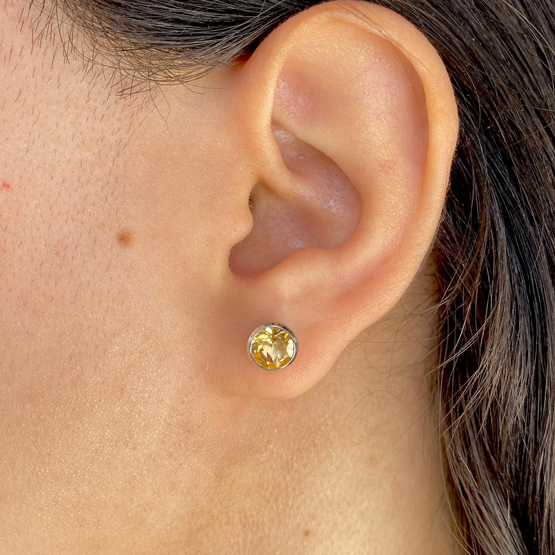 Premium Citrine Stud Earrings - Ultimate Elegance (CIT-SE-1426)