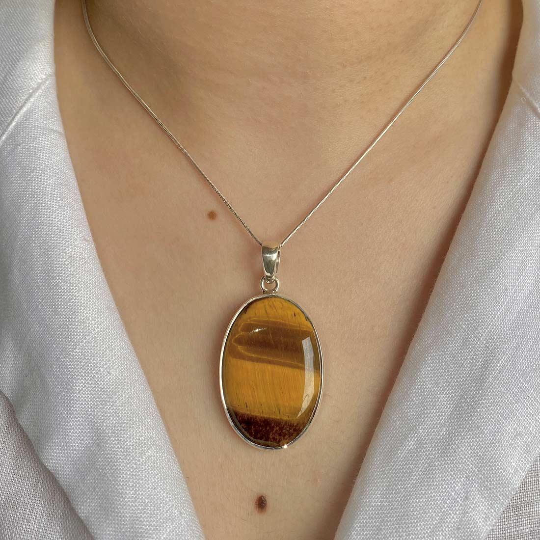 Premium Tiger Eye Pendant - TGE-P-24 | Bold & Elegant