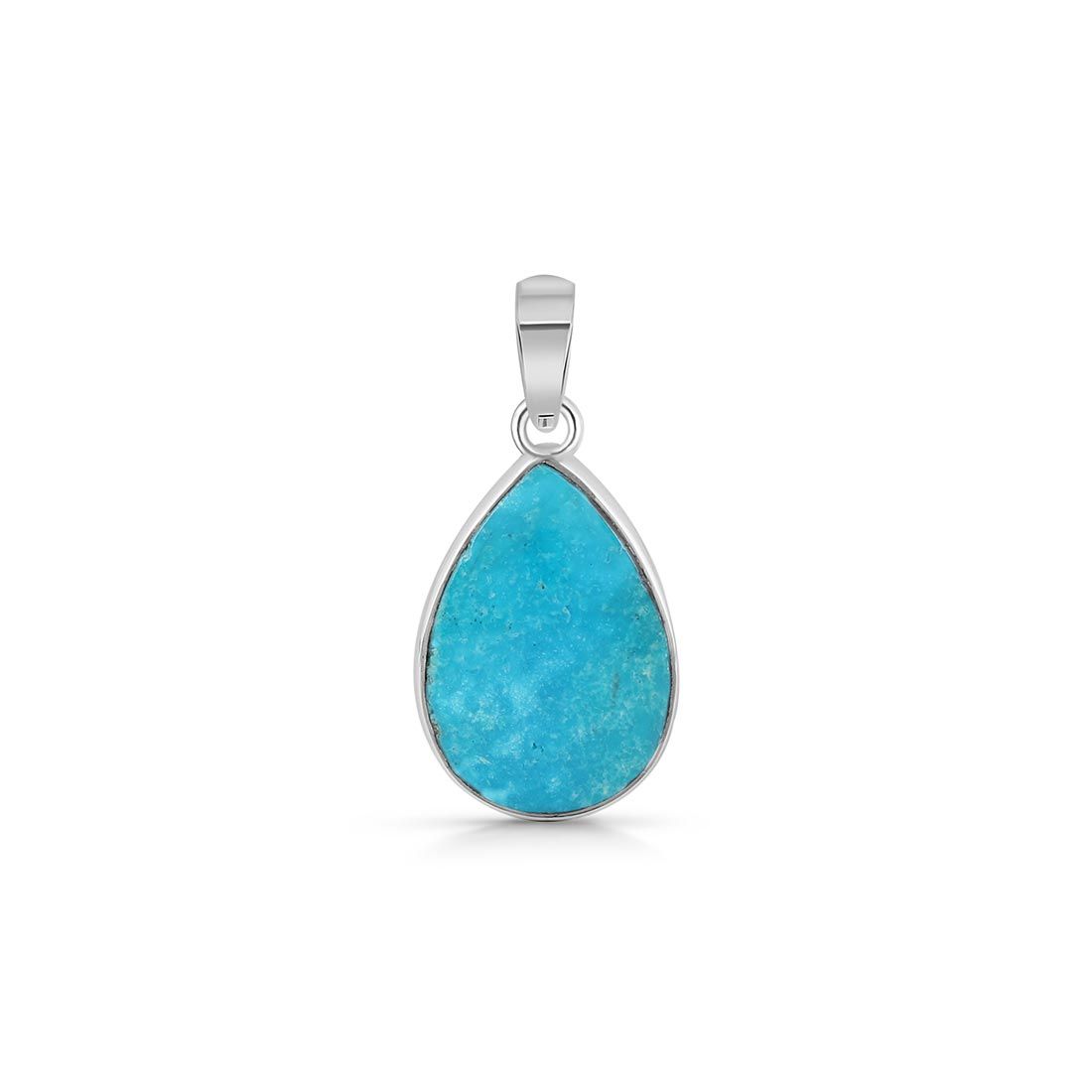 Premium Turquoise Statement Pendant - Elegant 925 Sterling Silver Jewelry