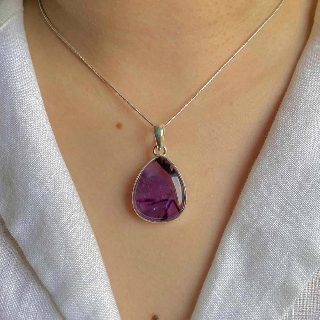 Premium Star Amethyst Pendant - Ultimate Elegance (STA-P-14)