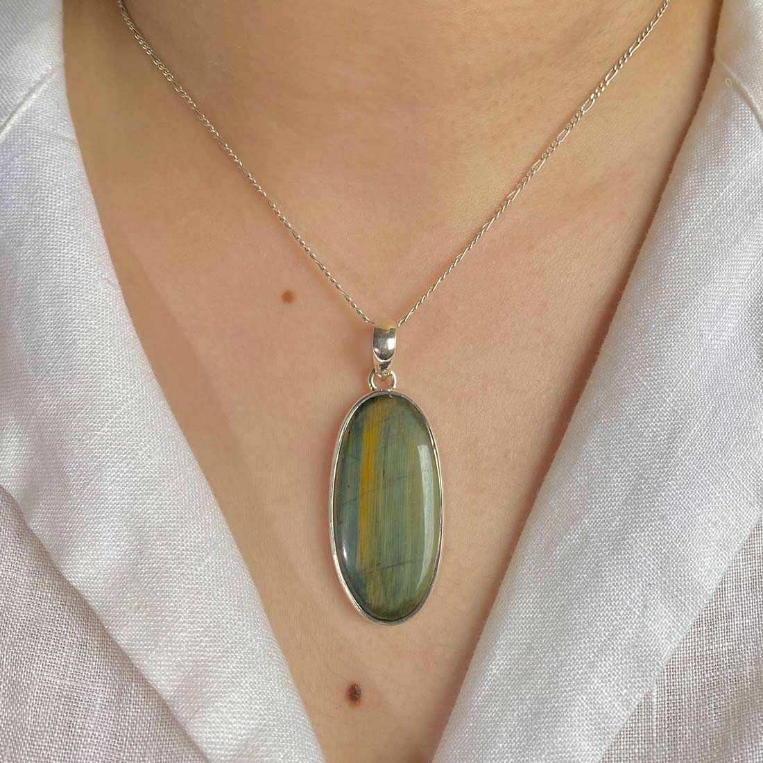 Premium Blue Tiger Eye Pendant - Ultimate Elegance (BTE-P-19)