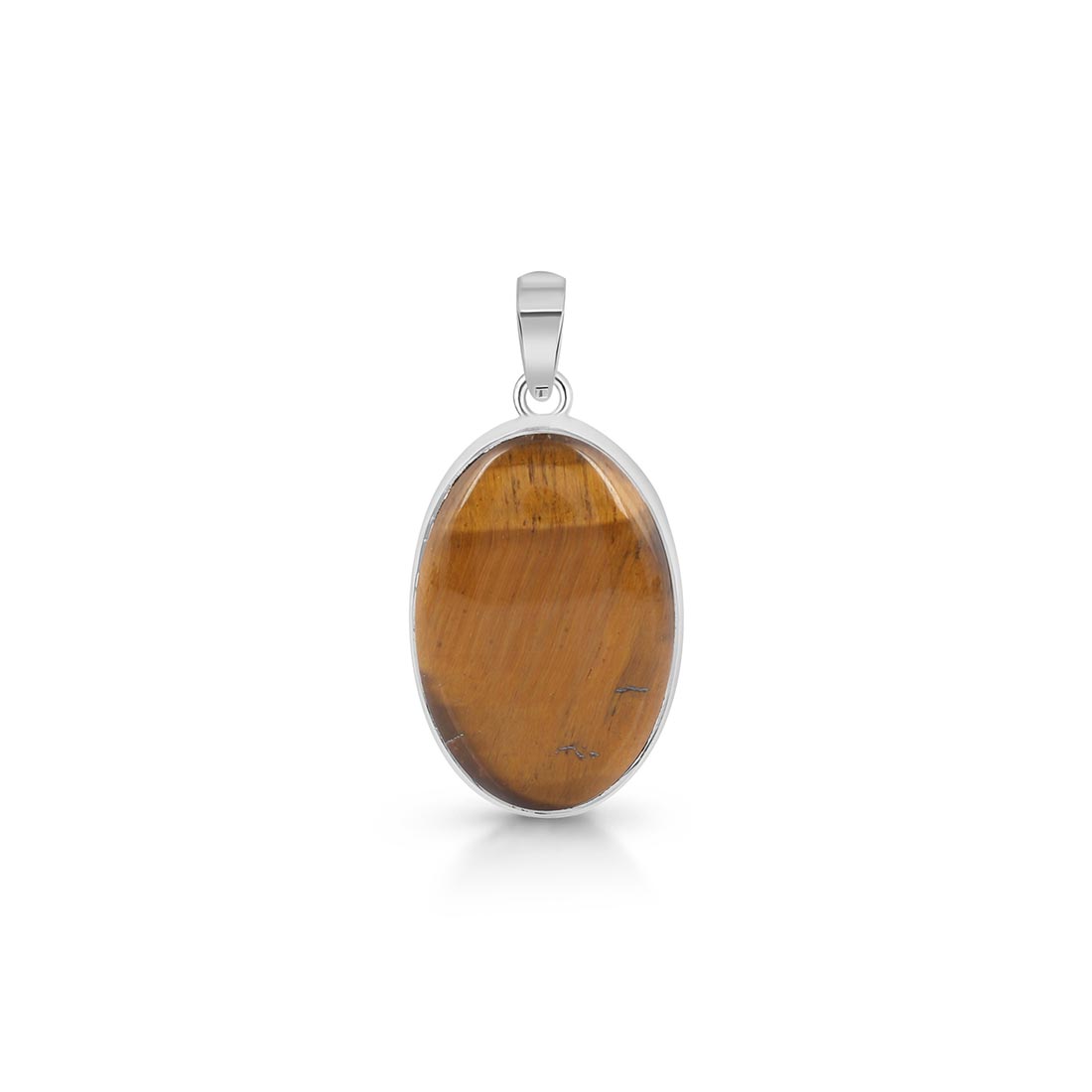 Premium Tiger Eye Pendant - Elegant 925 Sterling Silver Jewelry (TGE-P-17)