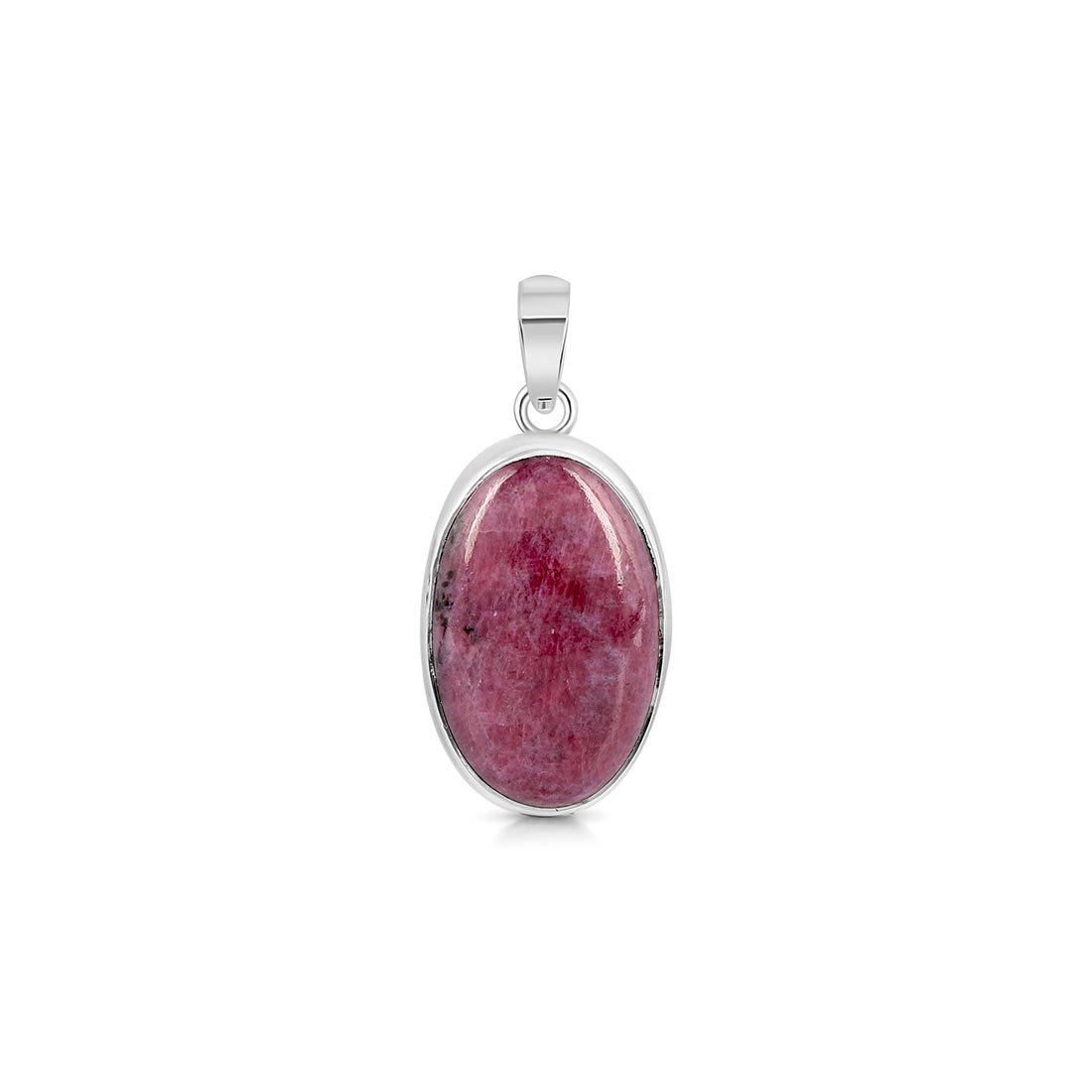 Premium Pink Ruby Zoisite Silver Pendant - Elegant Statement Jewelry