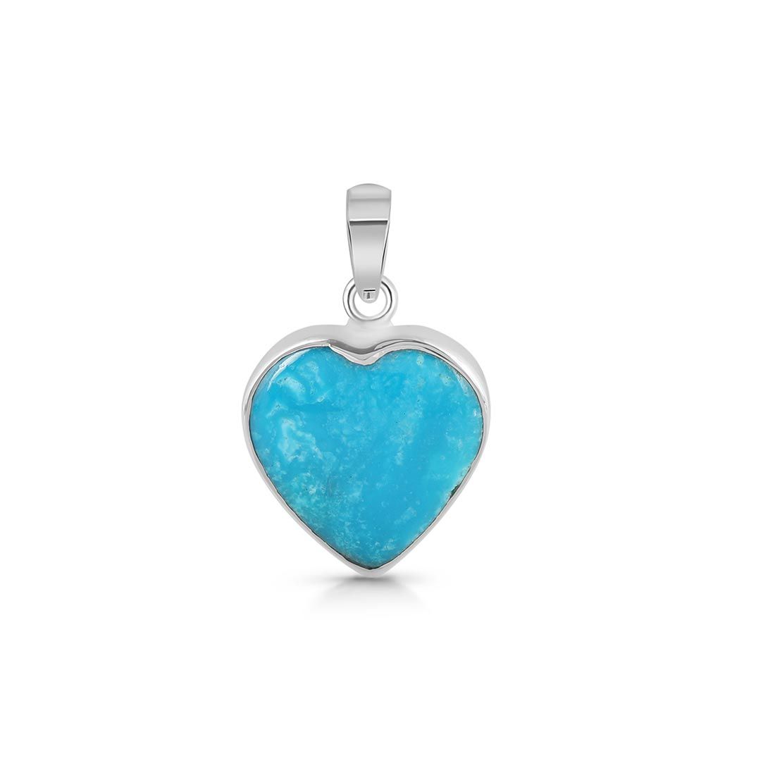 Premium Turquoise Statement Pendant - Elegant Heart Design