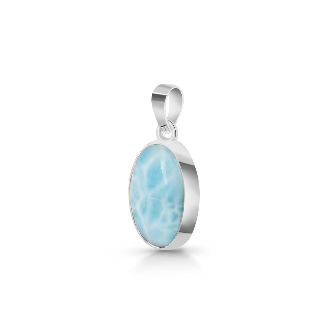 Premium Larimar Pendant - Elegant Healing Jewelry (LAR-P-37)