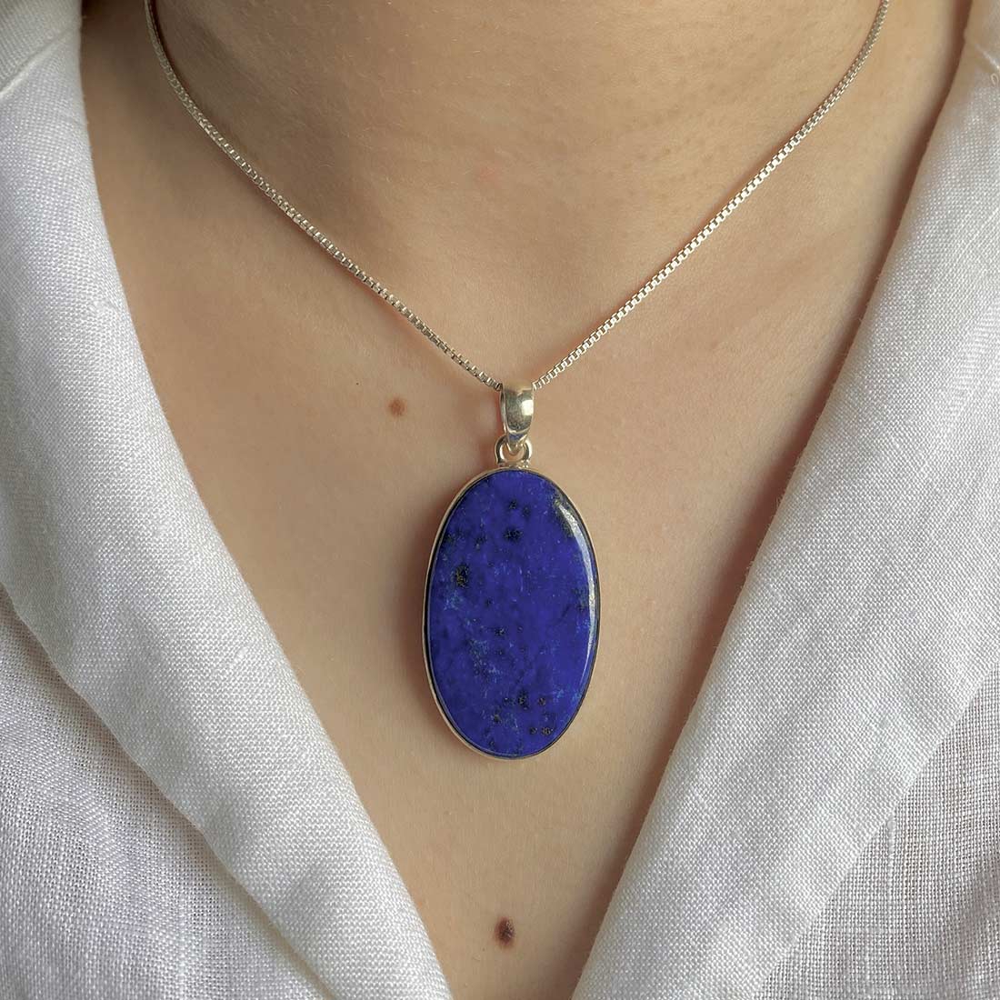 Premium Lapis Statement Pendant - Sagacia Jewelry (LLP-P-6)