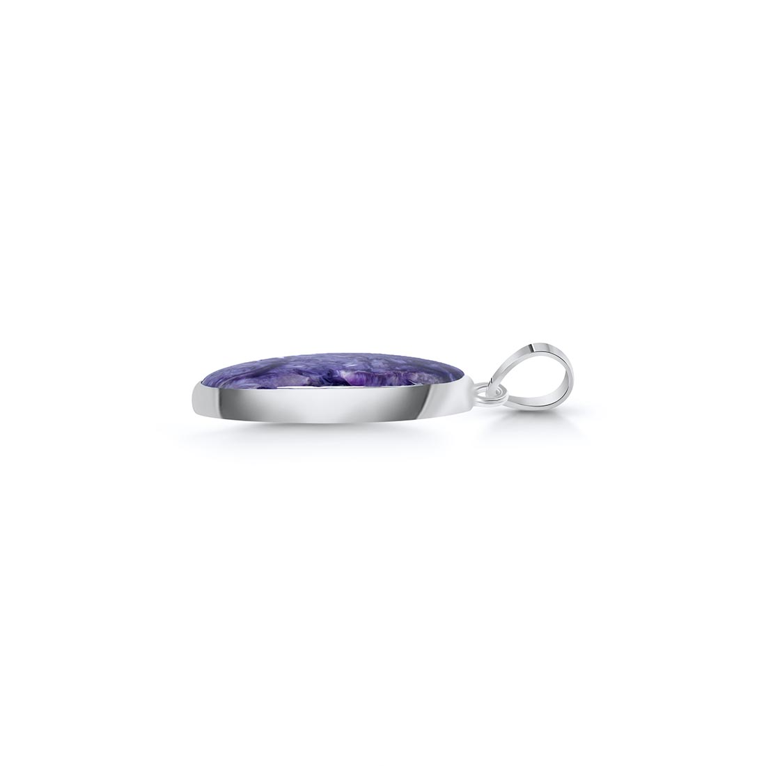 Premium Charoite Pendant - Elegant Purple Statement Jewelry