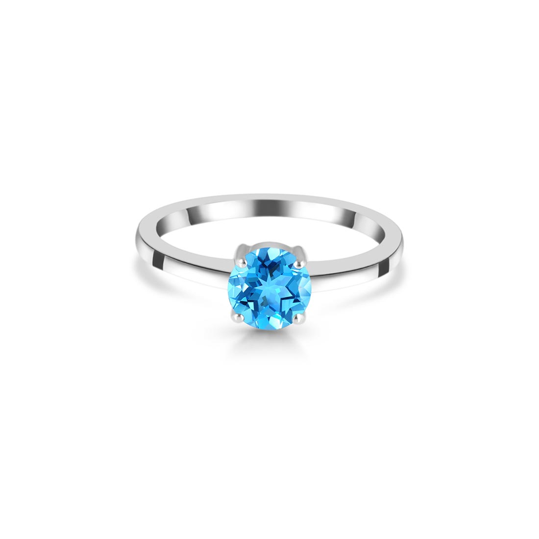 Premium Swiss Blue Topaz Ring - Ultimate Elegance (SBTZ-SR-236)