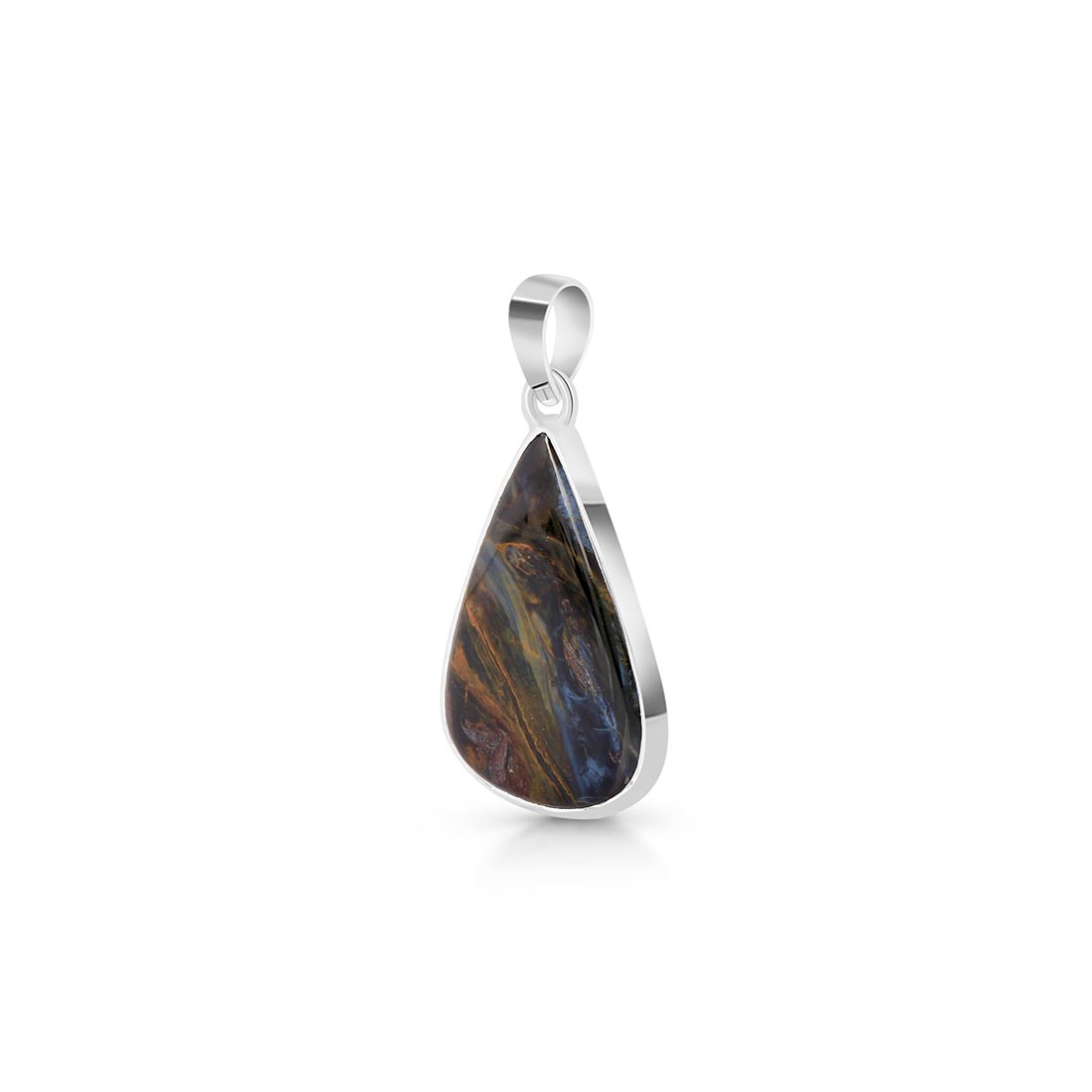 Premium Pietersite Pendant - Sterling Silver Statement Jewelry (PIT-P-30)