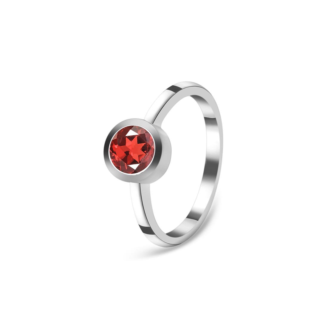 Premium Dainty Garnet Ring - GAR-SR-237 by Sagacia Jewelry