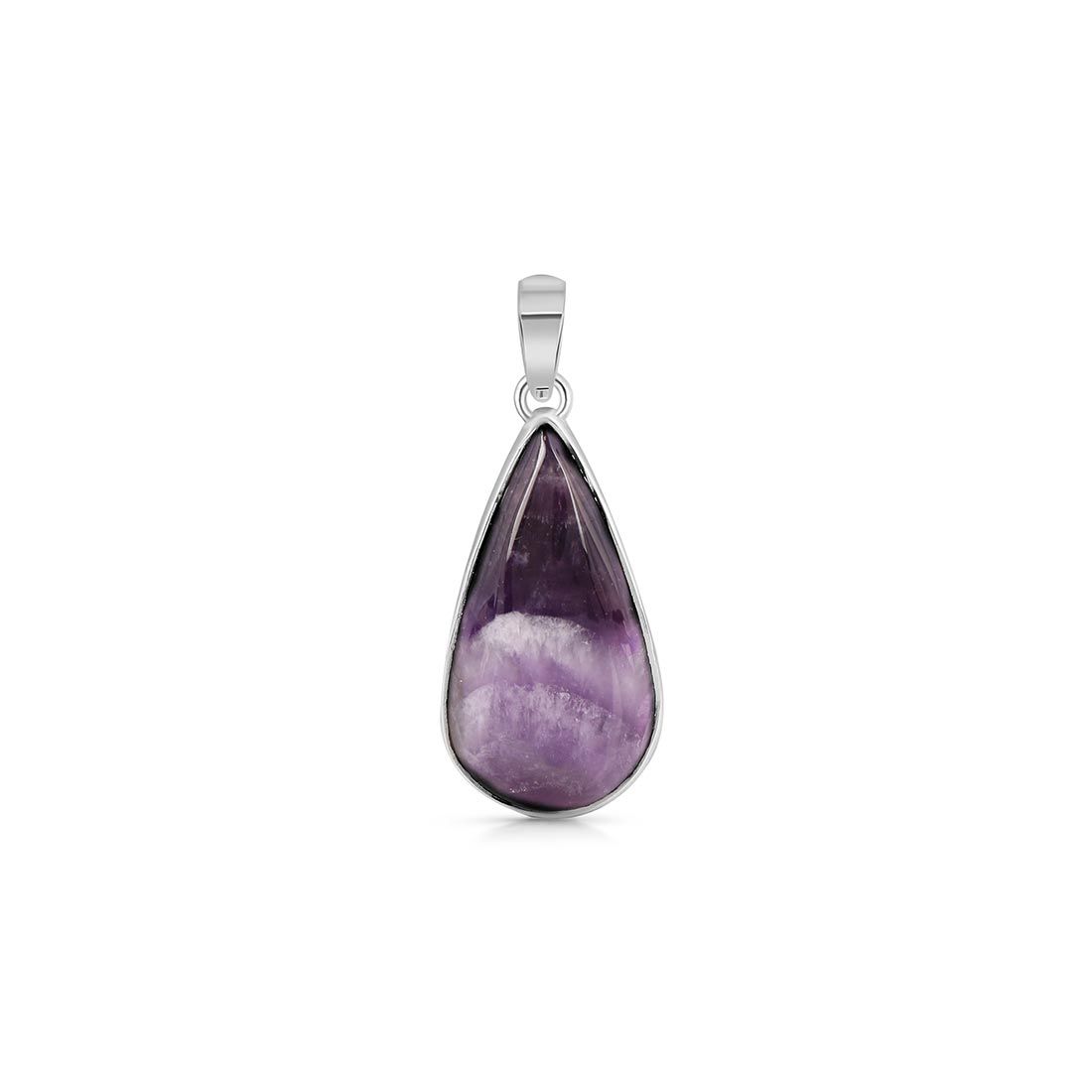 Premium Amethyst Lace Agate Pendant - Elegant Statement Jewelry