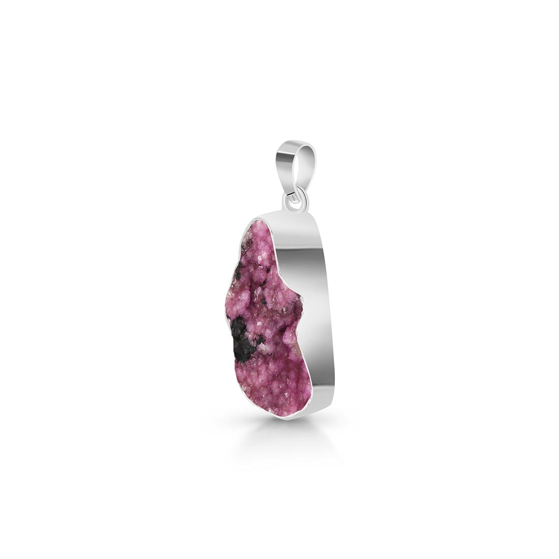 Premium Cobalt Calcite Pendant - Elegant 925 Sterling Silver Jewelry