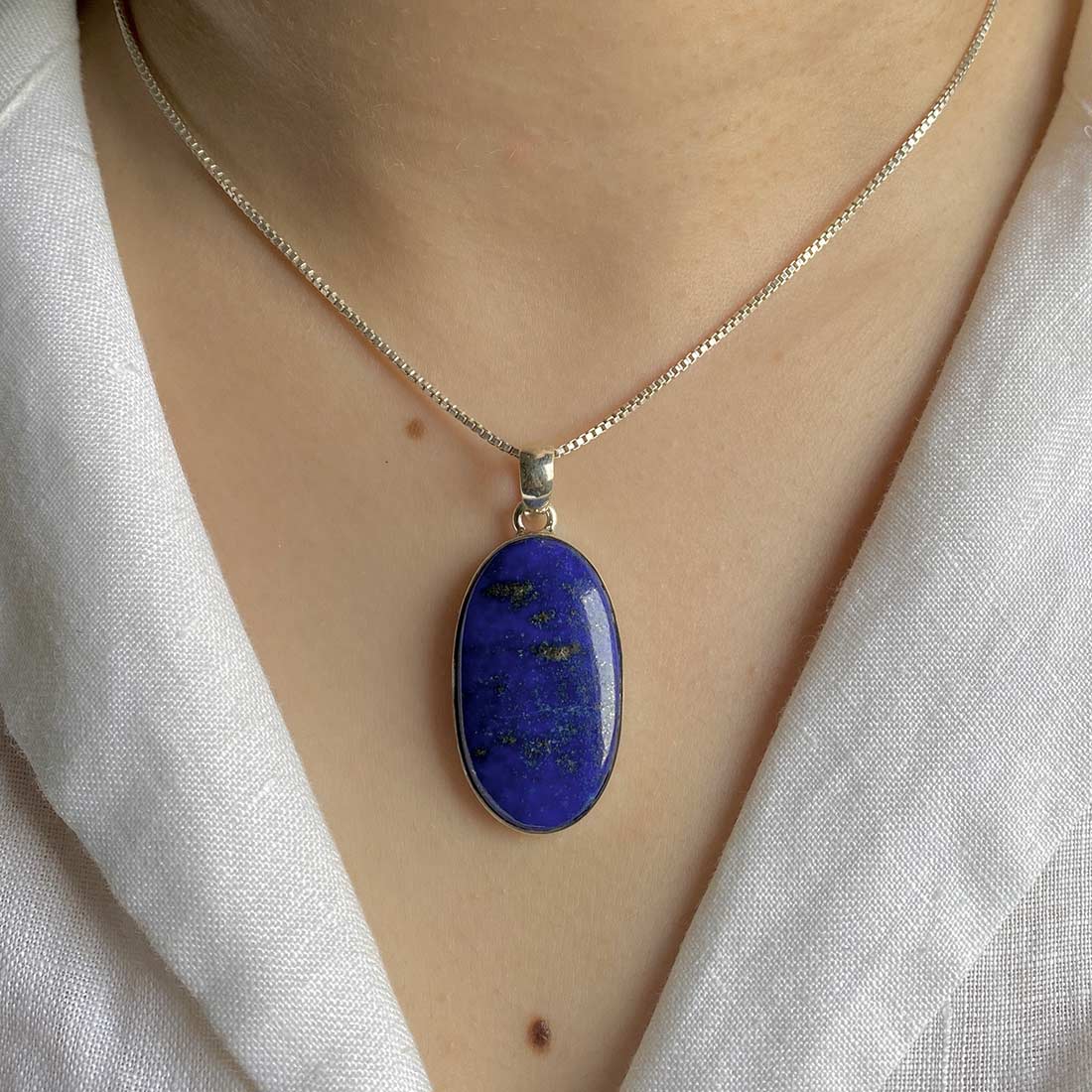 Premium Lapis Statement Pendant - Sagacia Jewelry