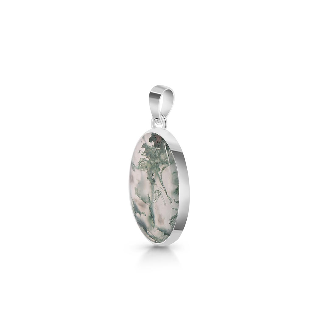 Premium Moss Agate Pendant - Elegant Statement Jewelry