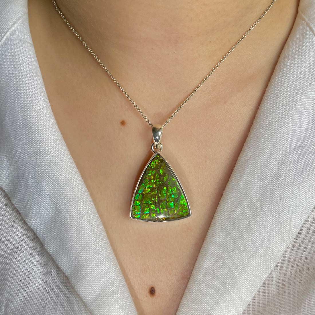 Premium Ammolite Statement Pendant - Sagacia Collection (AML-P-14)