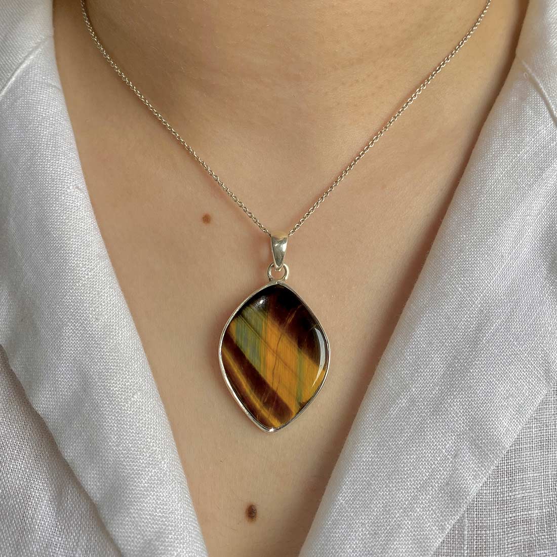 Premium Tiger Eye Statement Pendant - TGE-P-19