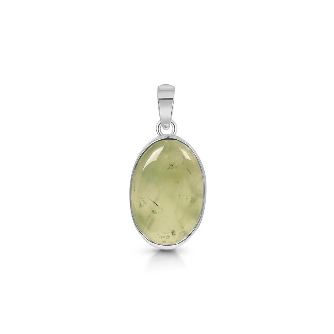 Premium Prehnite Pendant - Elegant Green Statement Piece (PRN-P-15)