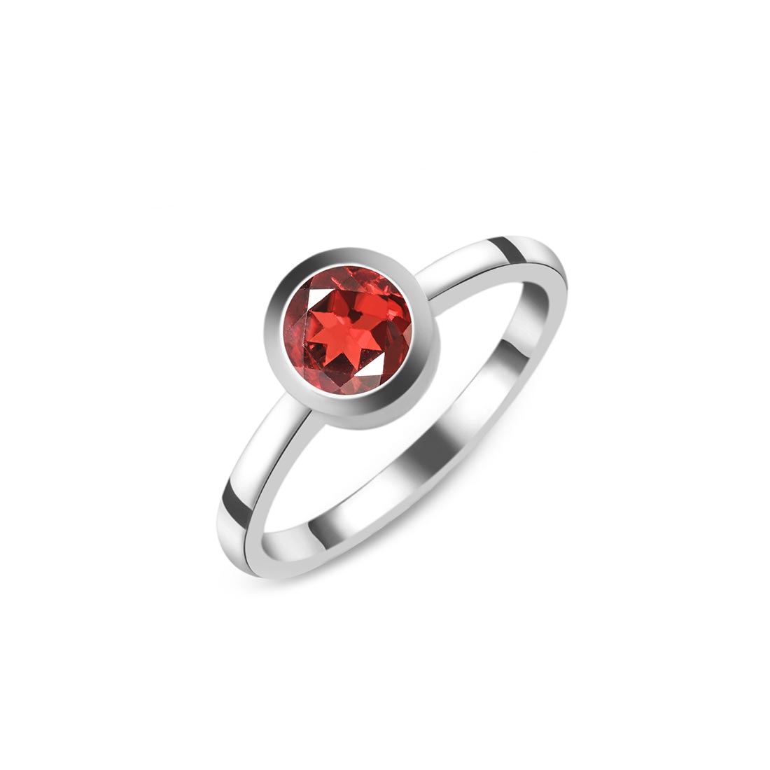 Premium Dainty Garnet Ring - GAR-SR-237 by Sagacia Jewelry