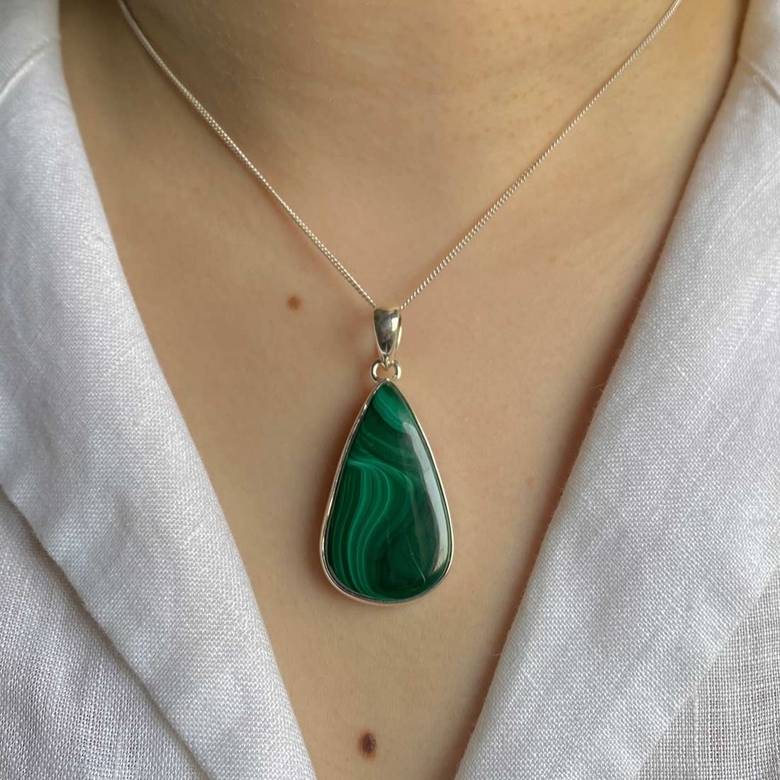 Premium Malachite Statement Pendant - MLC-P-4