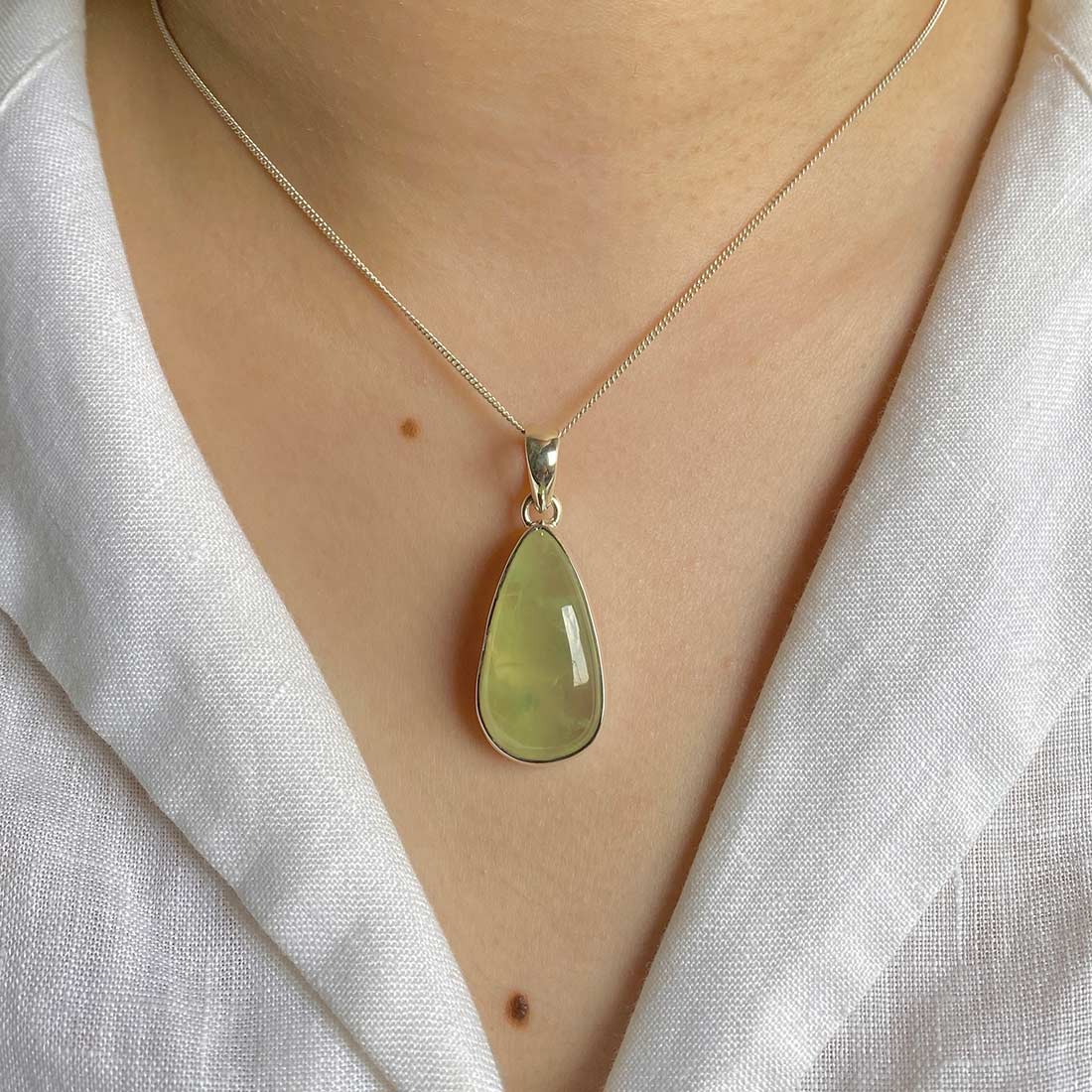 Premium Prehnite Pendant - Ultimate Elegance (PRN-P-1)