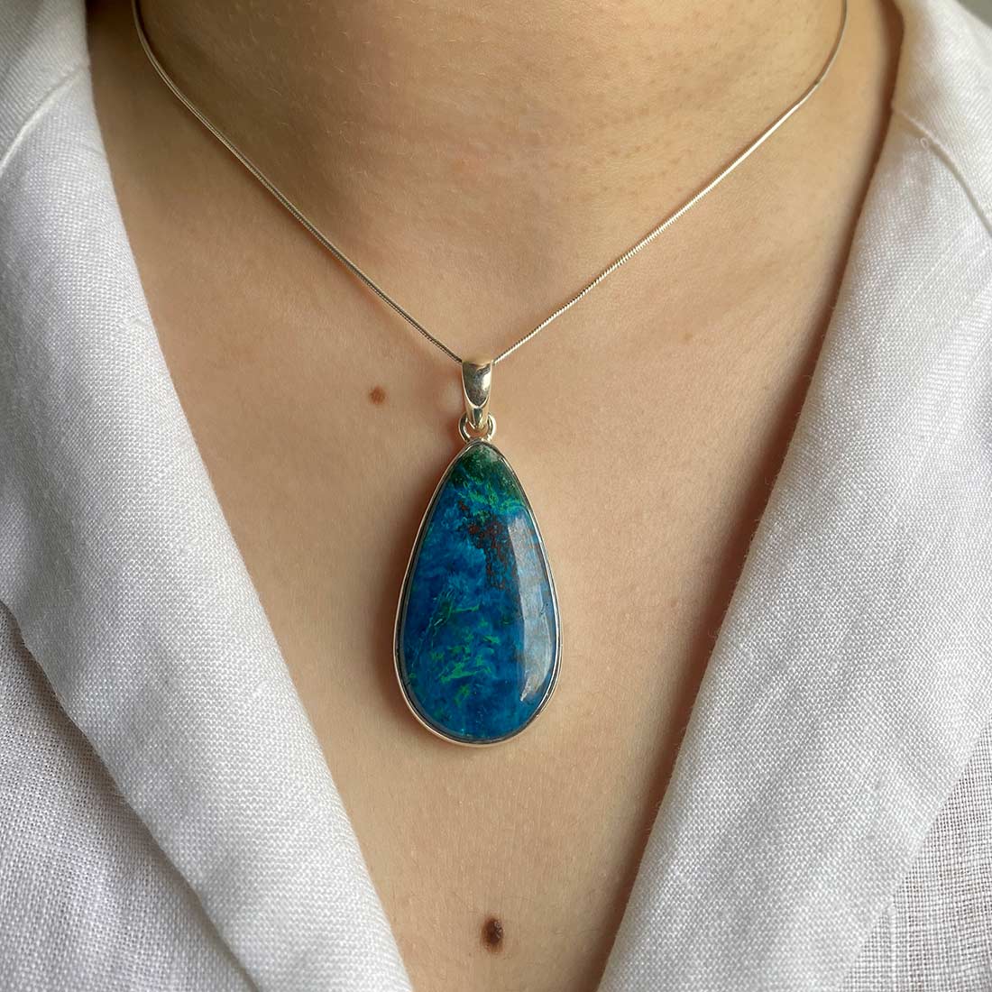 Premium Shattuckite Statement Pendant - STK-P-17