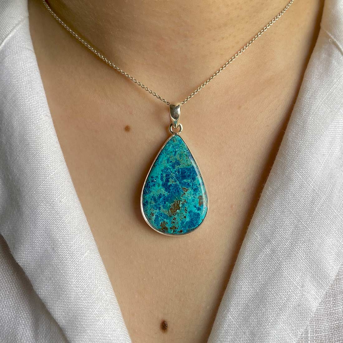 Premium Shattuckite Statement Pendant - STK-P-9