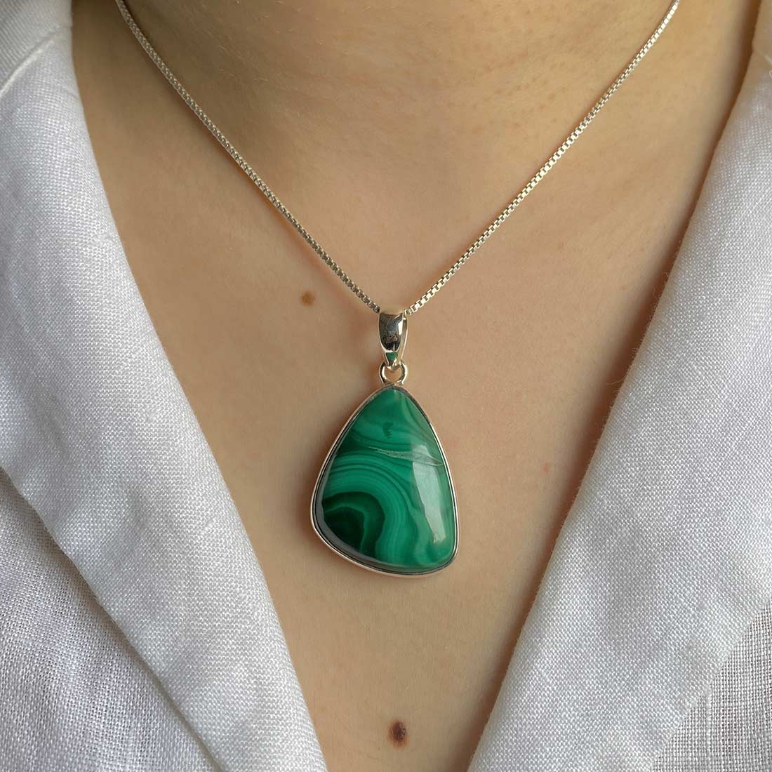 Premium Malachite Statement Pendant - MLC-P-3