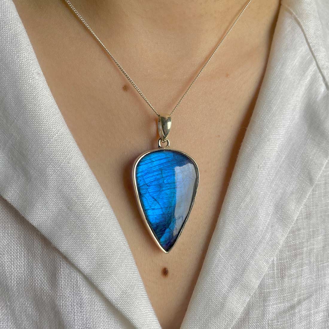 Premium Labradorite Transformation Pendant - LBD-P-11