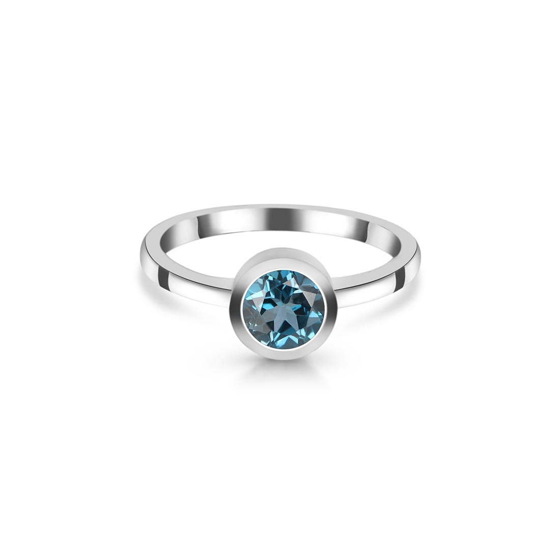 Premium London Blue Topaz Ring - Ultimate Elegance (LBTZ-SR-237)