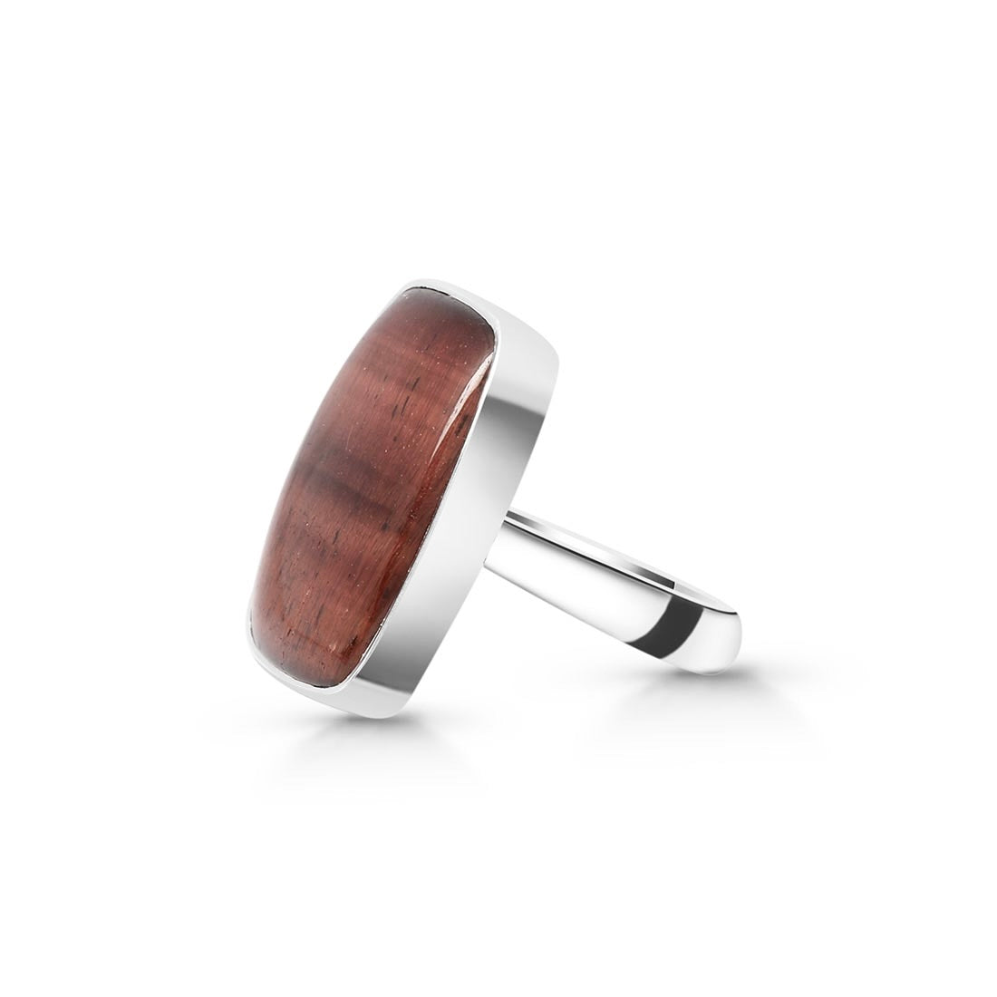 Premium Red Tiger Eye Adjustable Ring - Bold & Authentic (RTE-R-27)