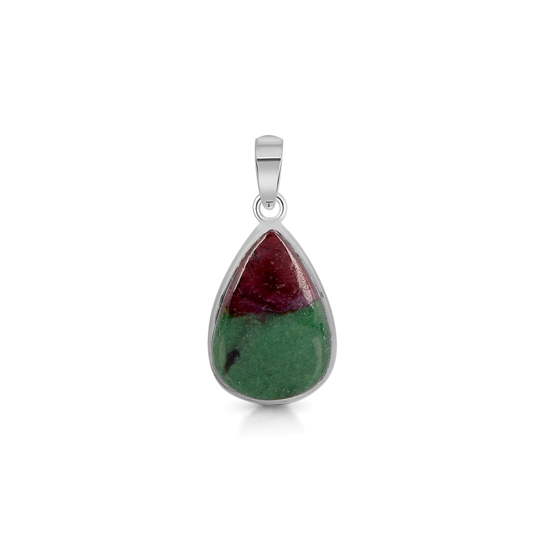 Premium Ruby Zoisite Pendant - Elegant Sterling Silver Jewelry (RZS-P-24)