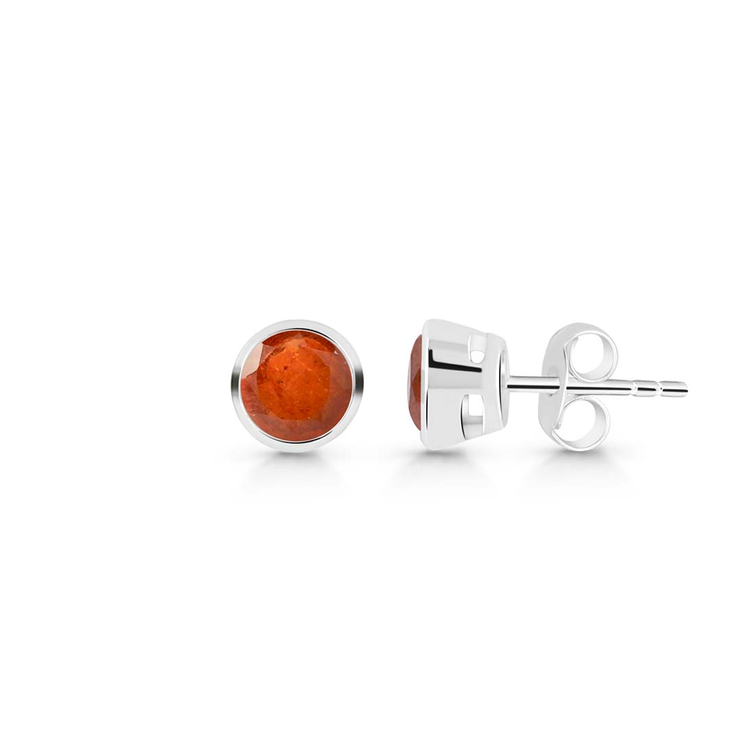 Premium Orange Kyanite Stud Earrings - Ultimate Elegance