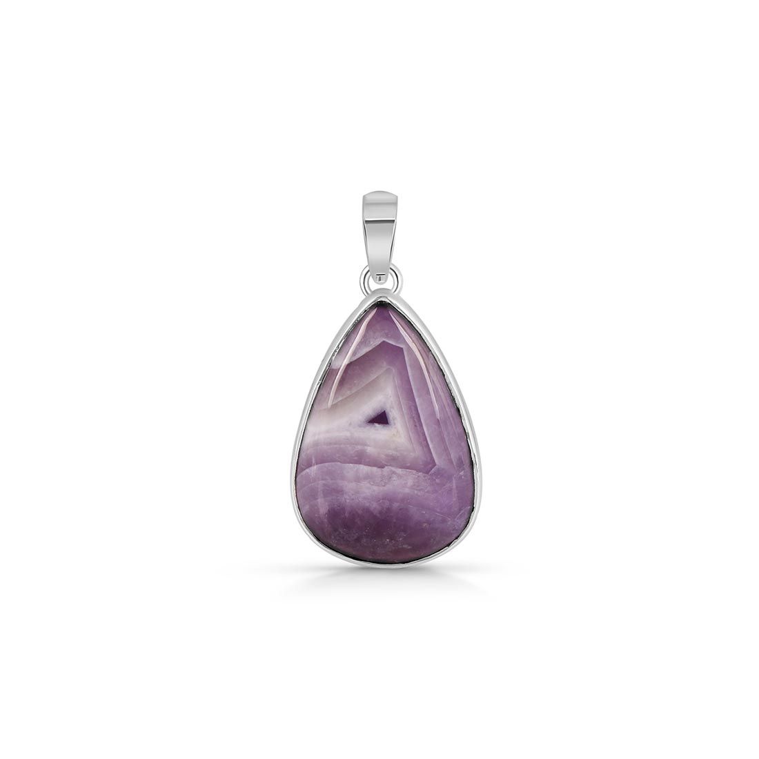 Premium Amethyst Lace Agate Pendant - Elegant Statement Jewelry