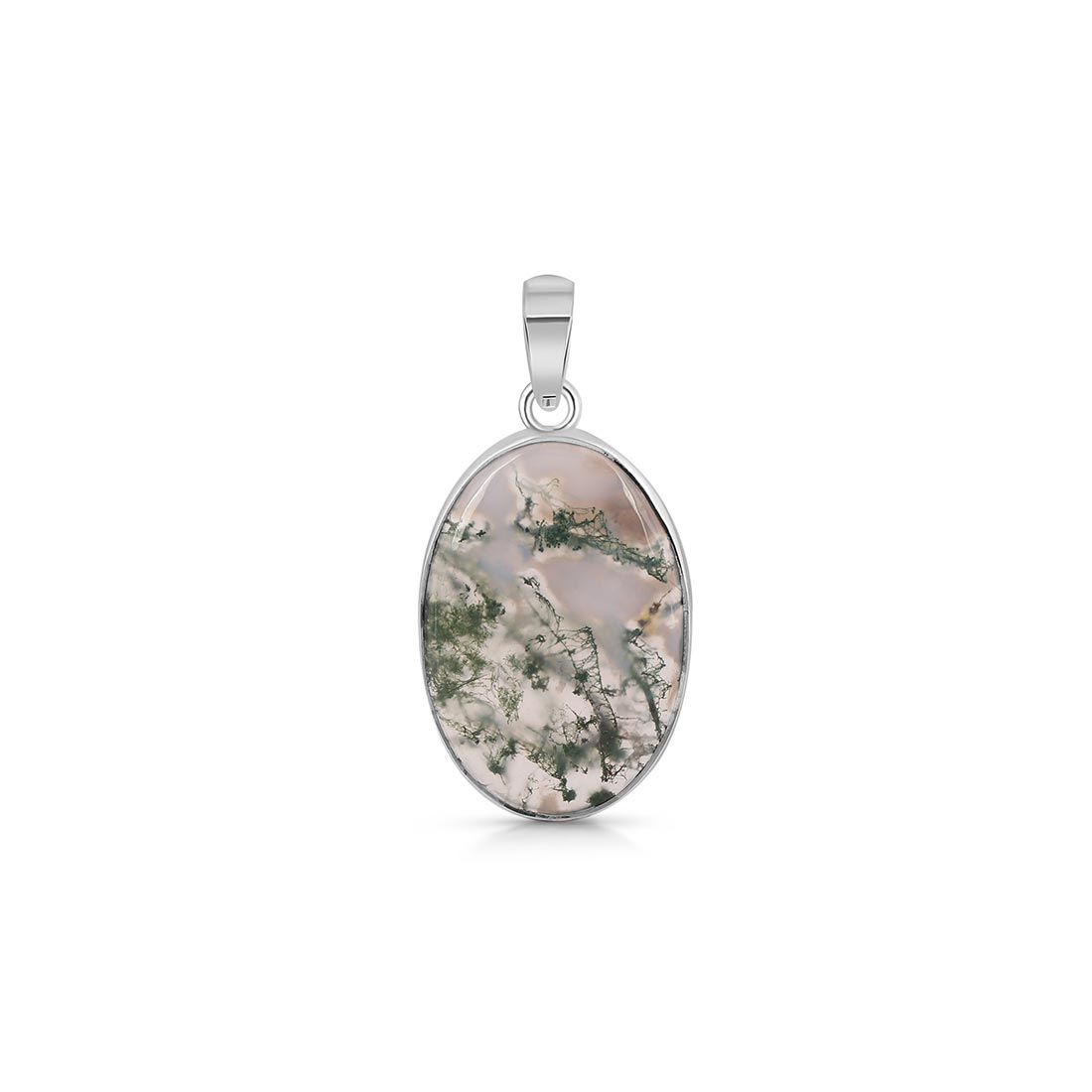 Premium Moss Agate Pendant - MOA-P-27 | Sagacia Jewelry