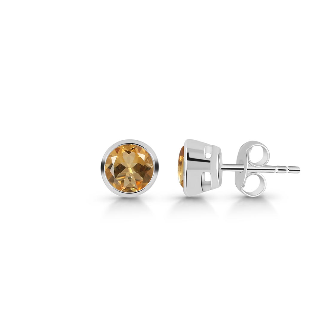 Premium Citrine Stud Earrings - Ultimate Elegance (CIT-SE-1425)