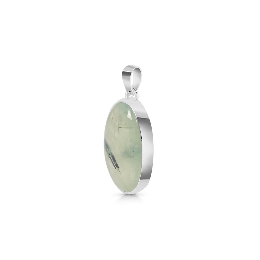 Premium Prehnite Pendant - Elegant Green Statement Jewelry