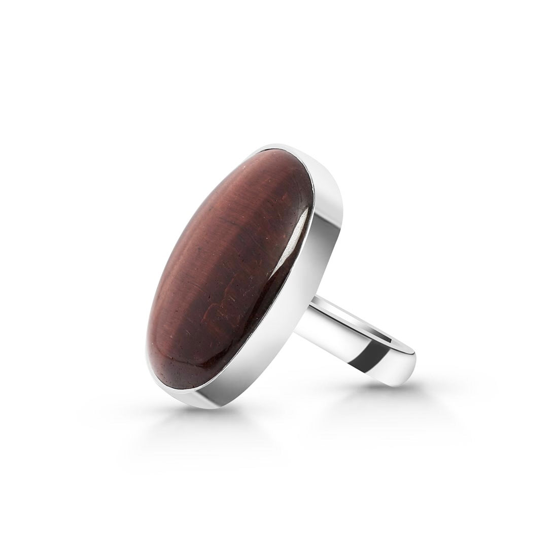 Premium Red Tiger Eye Adjustable Ring - Bold & Authentic