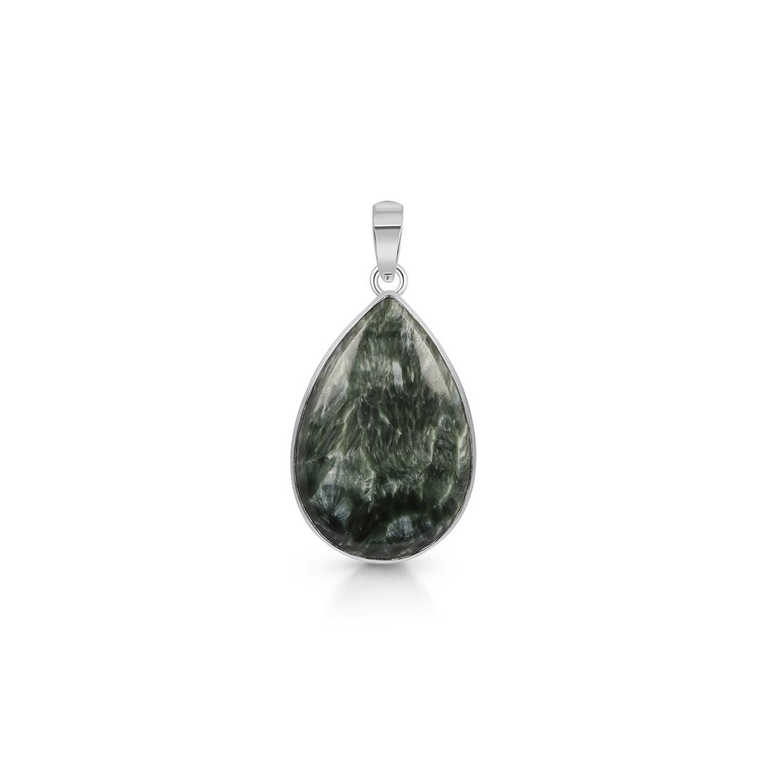 Premium Seraphinite Pendant - Ultimate Elegance (SER-P-7)