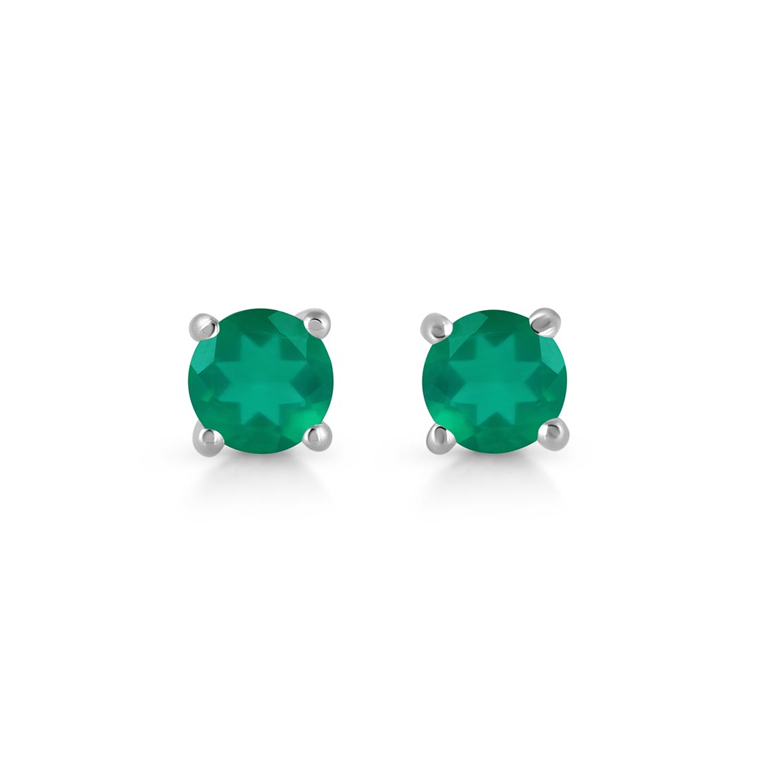 Premium Green Onyx Stud Earrings - Elegant & Versatile (GRO-SE-1023)