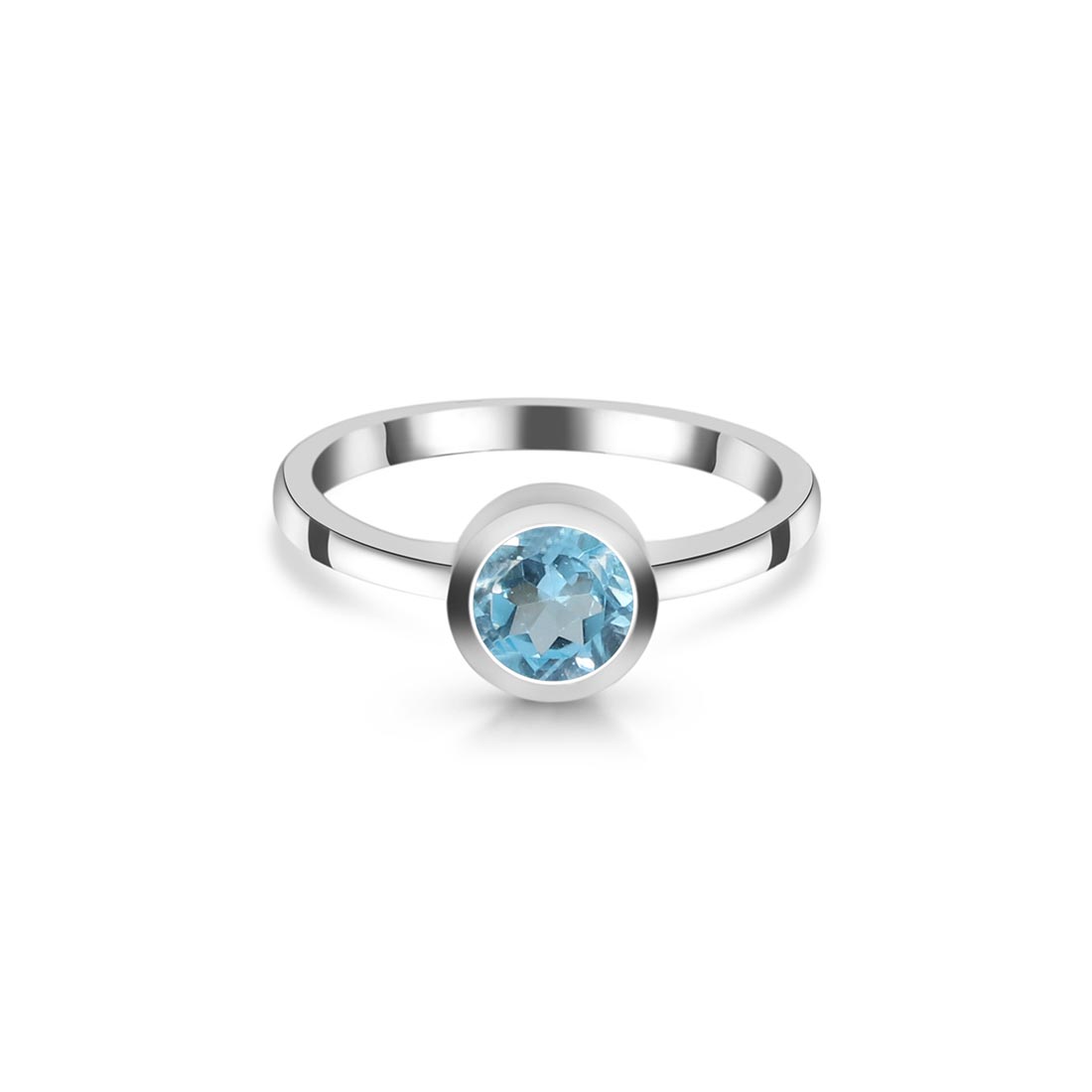 Premium Dainty Blue Topaz Ring - Ultimate Elegance (BTZ-SR-237)