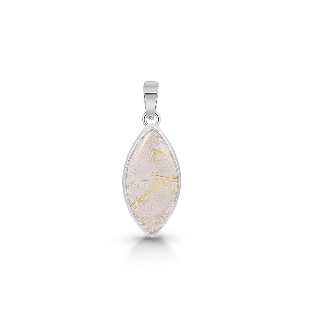 Premium Golden Rutile Statement Pendant - GDR-P-14