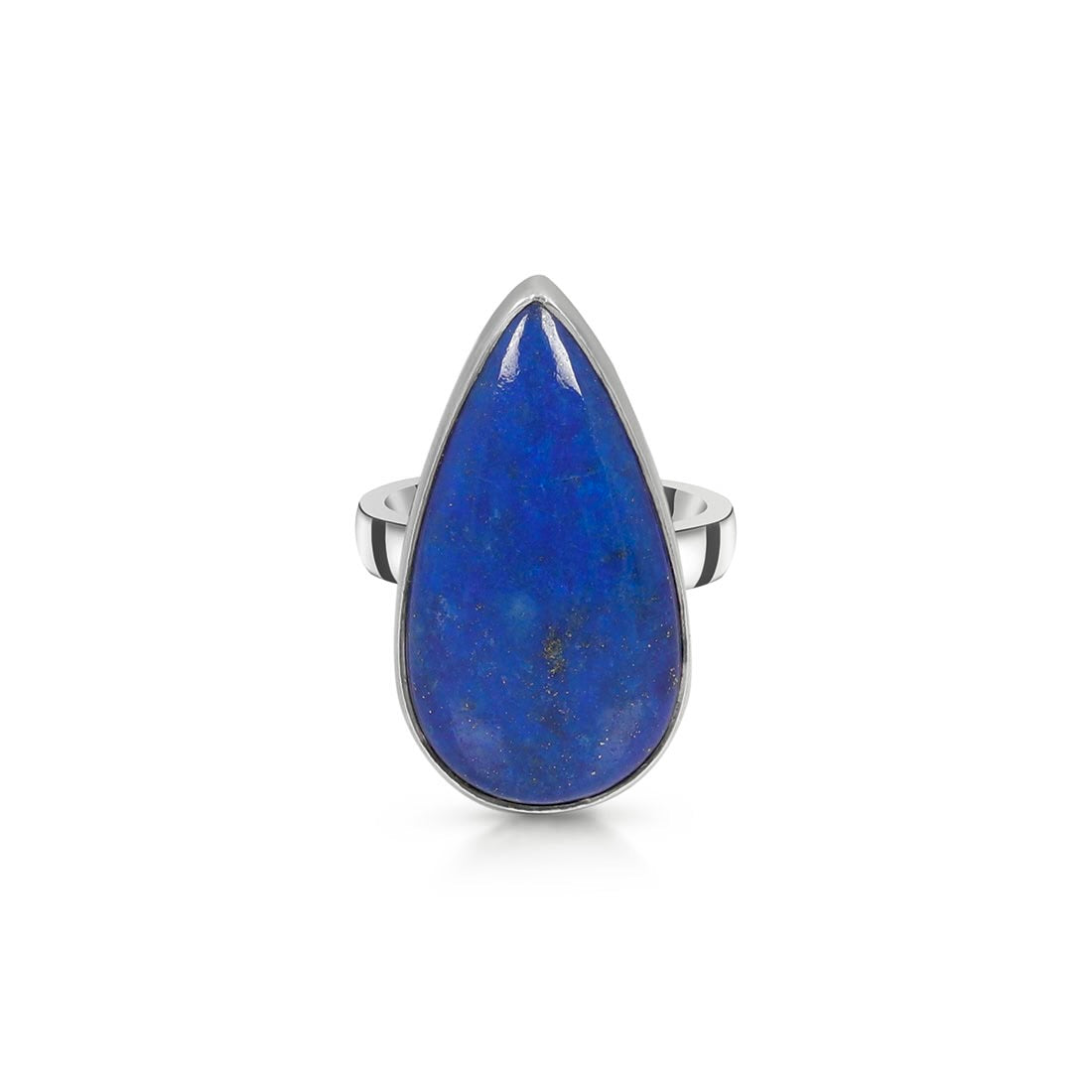 Premium Lapis Adjustable Statement Ring - Elegant Blue Gemstone Jewelry