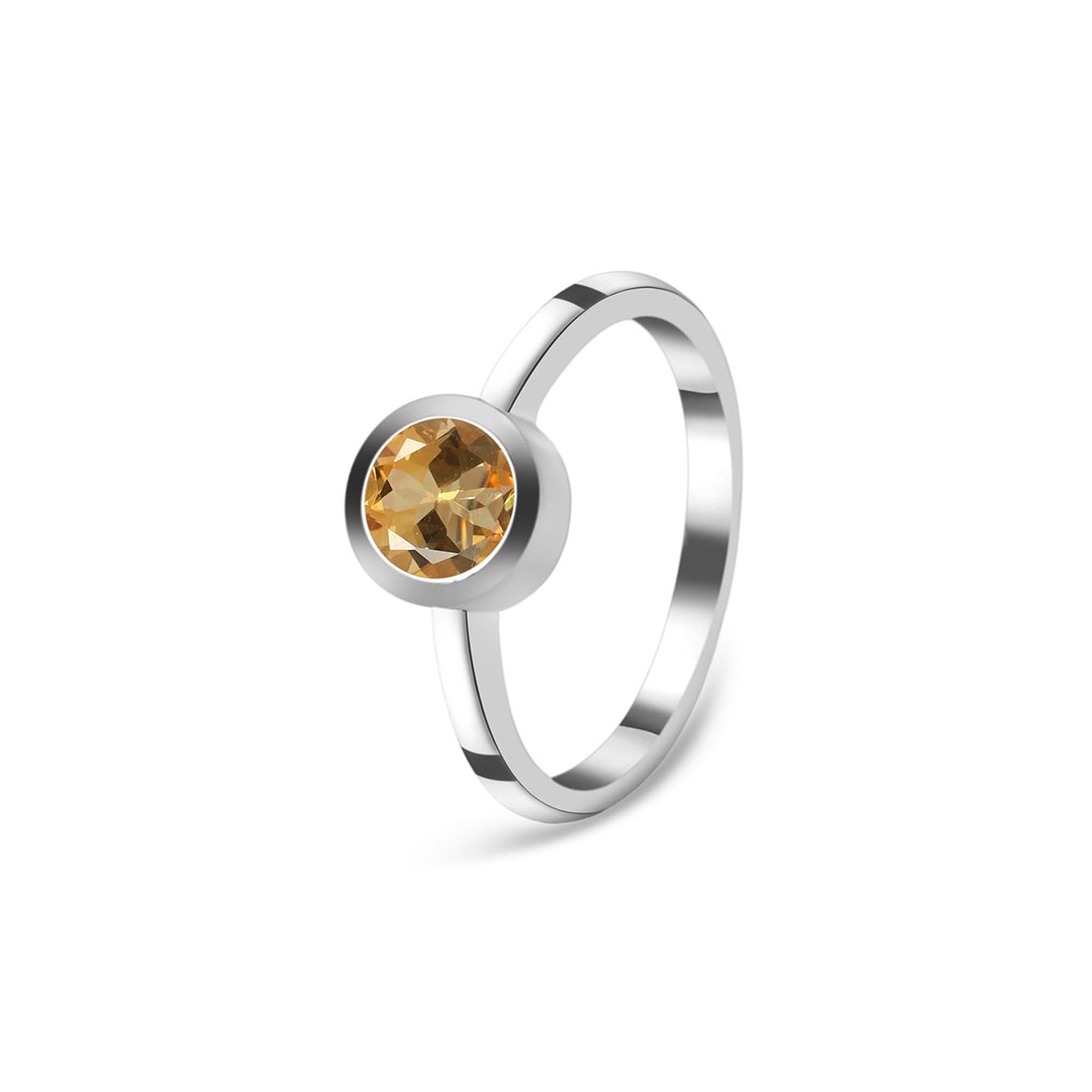 Premium Citrine Gemstone Ring - CIT-SR-237 by Sagacia Jewelry