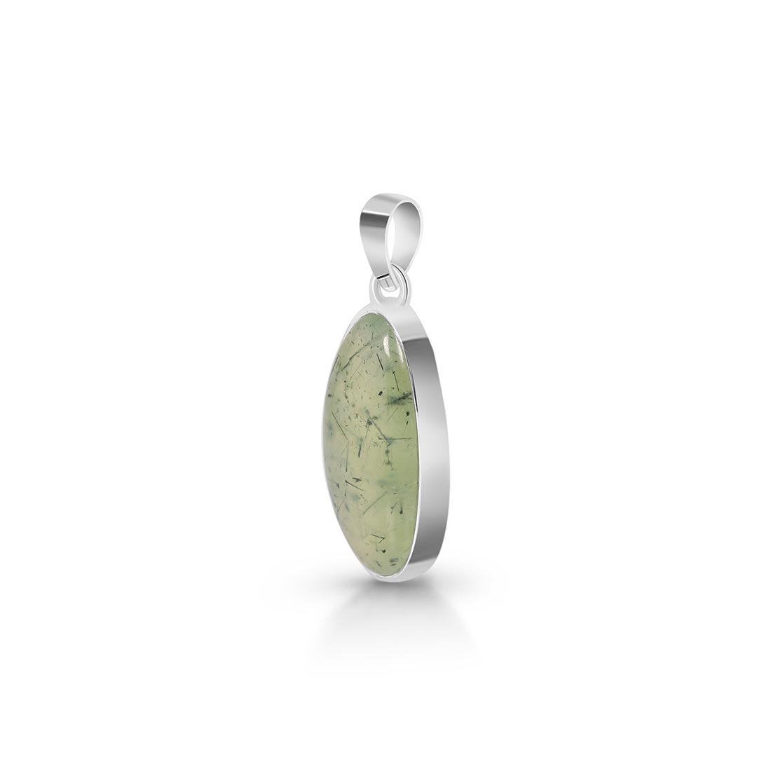 Premium Prehnite Pendant - Elegant Green Statement Jewelry