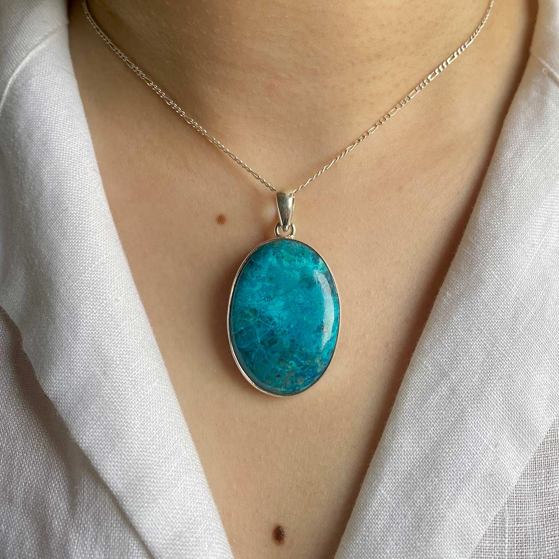 Premium Shattuckite Statement Pendant - STK-P-12